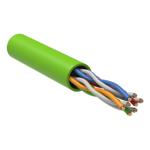 ITK Витая пара U/UTP кат.5E 4x2х24AWG solid LSLTx нг(А)-LSLTx зеленый (305м)