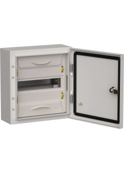 TITAN 5 Корпус металлический ЩРн-12 (1х12) 335х310х140мм IP54 серый (одна дверь) IEK