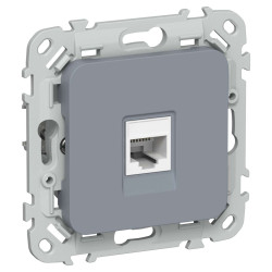 FLITE Розетка компьютерная RJ45 категория 6 UTP РК6-1-0-ФлМ маренго IEK