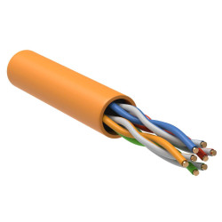 Витая пара U/UTP 5E 24AWG 4PR LSZH 1м оранжевый 305м РФ GENERICA
