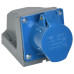 Розетка стационарная ССИ-113 2P+PE 16А 200-250В IP44 IEK