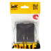 BRITE Выключатель 2-клавишный с индикацией 10А ВС10-2-1-БрГ графит IEK