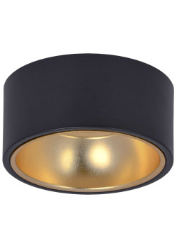 Светильник 4017 накладной потолочный под лампу GX53 черный/золото IEK