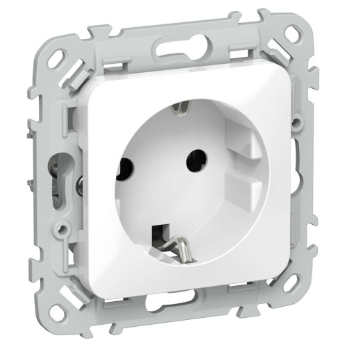 FLITE Розетка с заземлением без защитных шторок 16А РС11-0-ФлБ белый IEK