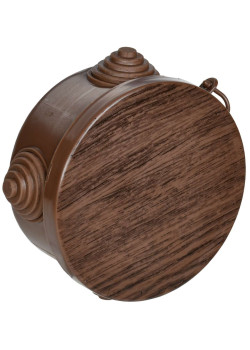 Коробка распаячная КМ для открытой проводки D=65х40мм IP54 4 гермоввода дуб IEK