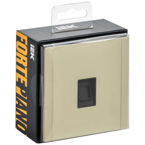 FORTE&PIANO Розетка компьютерная RJ45 кат.6 FP831M металл серый сланец IEK