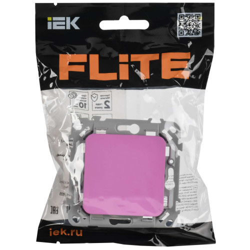 FLITE Выключатель 1-клавишный проходной 10А ВС61-1-0-ФлПр пурпурный IEK