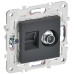 SKANDY Розетка двойная TV+RJ45 кат.6 SK-A15T титан IEK