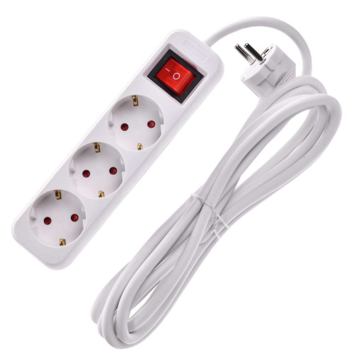 UMA Удлинитель У03К 3 места 2P+PE 3м 3х1,5мм2 16А белый IEK UMA Удлинитель У03К 3 места 2P+PE 3м 3х1,5мм2 16А белый IEK