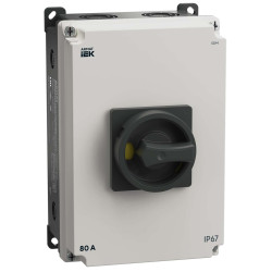 ARMAT Выключатель-разъединитель SDM 3P 80А в пластиковом боксе IP67 IEK