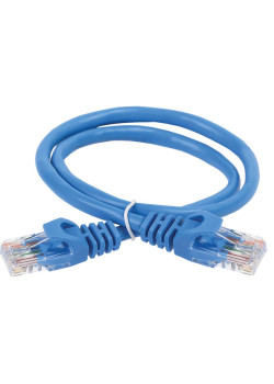 ITK Коммутационный шнур (патч-корд) кат.6 UTP PVC 0,5м синий