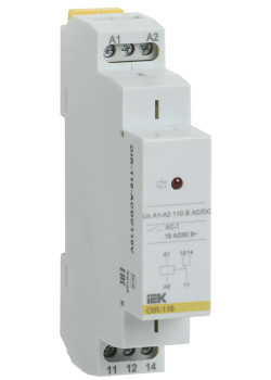 Реле промежуточное модульное OIR 1 контакт 16А 110 В AC/DC