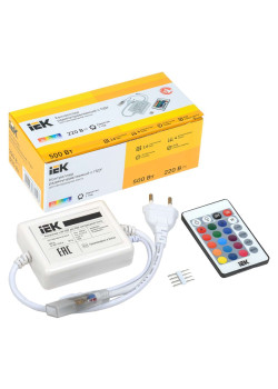 Контроллер с ПДУ ИК RGB 3 канала 220В 1А 500Вт IEK