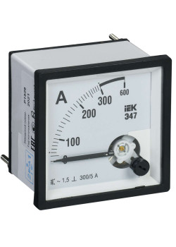 Амперметр аналоговый Э47 300/5А класс точности 1,5 96х96мм IEK