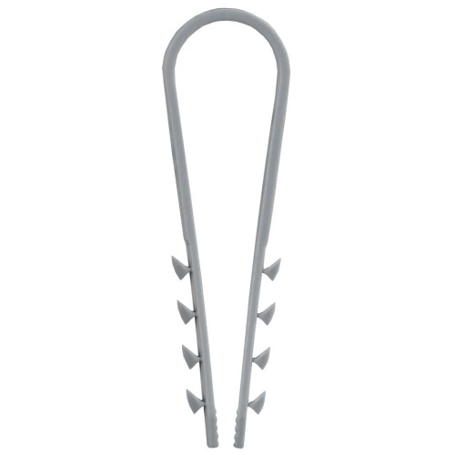 Дюбель-хомут 11-18мм для круглого кабеля нейлон белый (100шт/упак) GENERICA