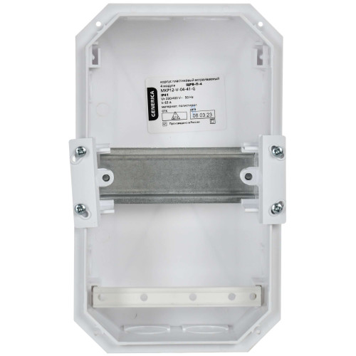 Корпус пластиковый ЩРВ-П-4 черная прозрачная дверь IP41 GENERICA