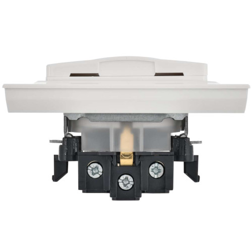 BRITE Розетка 1-местная с заземлением с защитными шторками и крышкой 16А IP44 в сборе РСбш10-3-44-БрБ белый