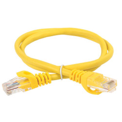 ITK Коммутационный шнур (патч-корд) кат.6 UTP PVC 0,5м желтый