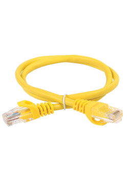 ITK Коммутационный шнур (патч-корд) кат.6 UTP PVC 0,5м желтый