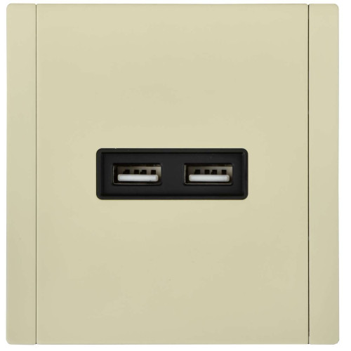 FORTE&PIANO Розетка USB A+A 3,1А FP849M металл серый сланец IEK