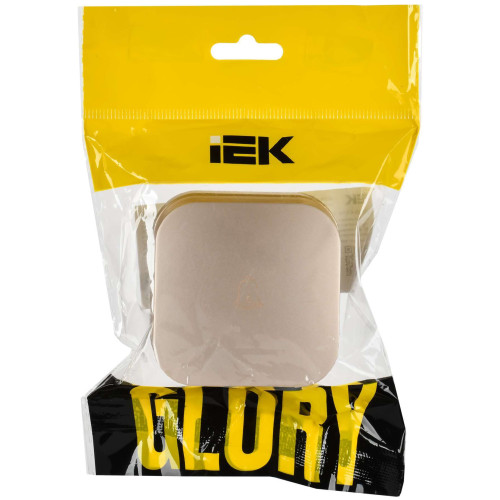 GLORY Выключатель 1-клавишный для открытой установки самовозвратный 10А ВСс20-1-0-ХШм шампань матовый IEK