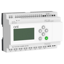ПЛК 410 Модуль ЦПУ 8 DI 6 UI (0-10 В/DI) 8 RO 12В-24В DC или 24В AC с Ethernet портом с экраном ONI