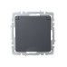 BRITE Розетка 1-местная с заземлением с защитными шторками и крышкой 16А IP20 РСбш10-3-БрГ графит IEK