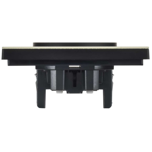 FORTE&PIANO Розетка 2-местная без заземления без защитных шторок безвинтовое крепление 10А FP826M металл серый сланец IEK