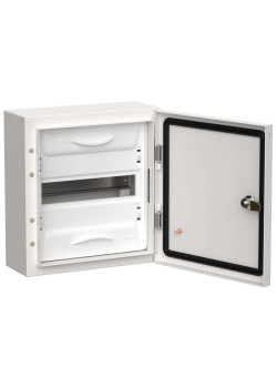 TITAN 5 Корпус металлический ЩРн-12 (1х12) 335х310х140мм IP54 белый (одна дверь) IEK