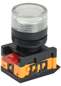 Лампа AL-22TE сигнальная d=22мм прозрачный неон/240В цилиндр IEK