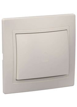 KVARTA Выключатель 1-клавишный прох 10А ВСп10-1-0-ККм кремовый IEK