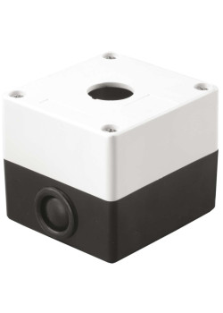 Корпус поста КП101 для кнопок управления 1 место белый IEK