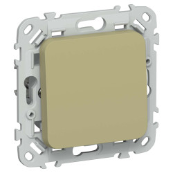 FLITE Выключатель 1-клавишный кнопочный проходной 10А ВС61-2-0-ФлО оливковый IEK