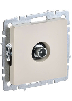 BRITE Розетка TV проходная РТВ10-0-БрКр бежевый IEK