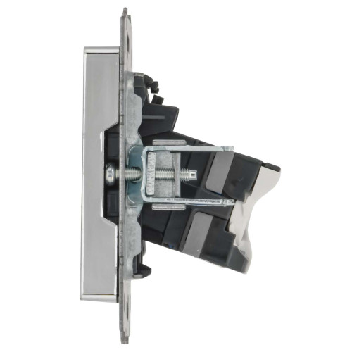 BRITE Розетка компьютерная RJ45 кат.5E РК10-БрГН металл хром/никель IEK BRITE Розетка компьютерная RJ45 кат.5E РК10-БрГН металл хром/никель IEK