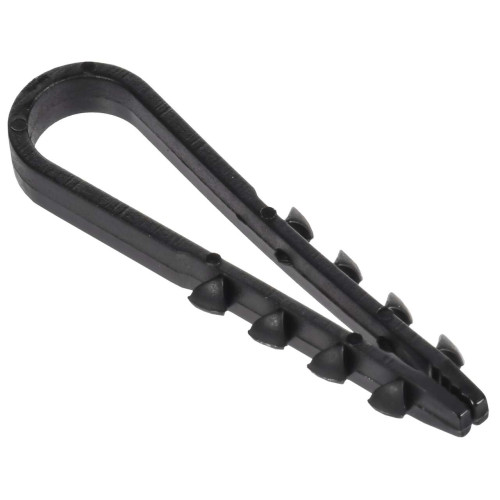 Дюбель-хомут 12-6мм для плоского кабеля нейлон белый (100шт/упак) GENERICA