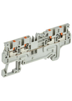ARMAFIX Клемма пружин. Push-in CP-MC 4 вывода 1,5мм2 серая IEK