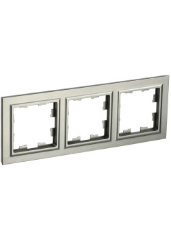 BRITE Рамка 3-местная РУ-3-БрШ шампань IEK