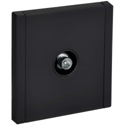 FORTE&PIANO Розетка TV проходная FP129M металл черный IEK