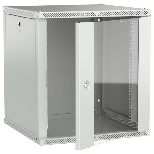 ITK LINEA W Шкаф настенный 12U 600х600мм дверь стекло серый 2.0