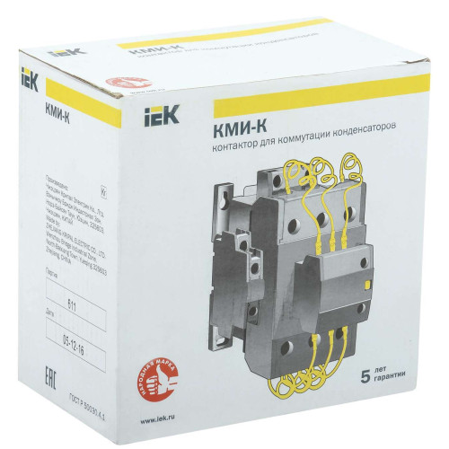Контактор для конденсаторов КМИ-К 40кВАр IEK