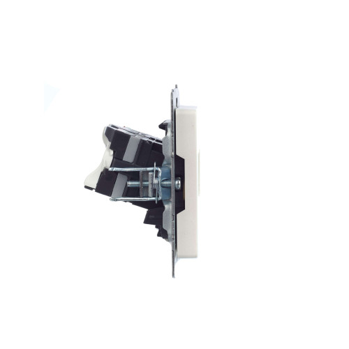 BRITE Розетка компьютерная двойная кат.5E RJ45 РК10-2-БрЖ жемчуг IEK