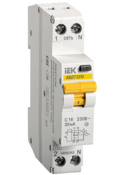 Автоматический выключатель дифференциального тока АВДТ32М С16 30мА IEK