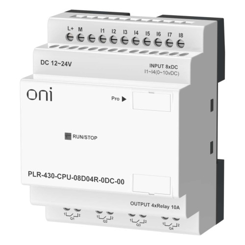 ПЛК 430 Модуль ЦПУ 8 DI 4 RO 24В DC без экрана ONI