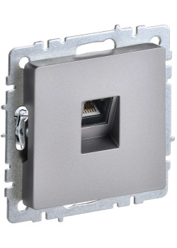 BRITE Розетка компьютерная RJ45 кат.5E РК10-БрС сталь IEK