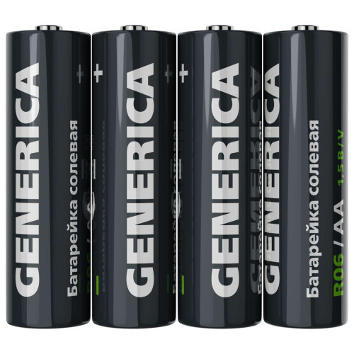 Батарейка солевая R06/AA (4шт/пленка) GENERICA