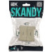 SKANDY Выключатель 2-клавишный с индикацией 10А SK-V09B бежевый IEK