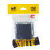BRITE Розетка 1-местная с заземлением с защитными шторками и крышкой 16А IP44 РСбш10-3-44-БрМ маренго IEK