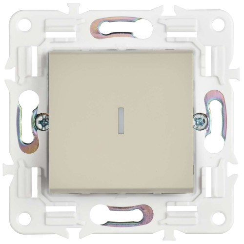 SKANDY Выключатель 1-клавишный с индикацией 10А SK-V07B бежевый IEK