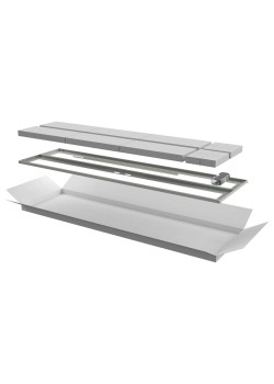 ITK Дверь перфорированная двустворчатая для шкафа LINEA N 38U 600мм серая